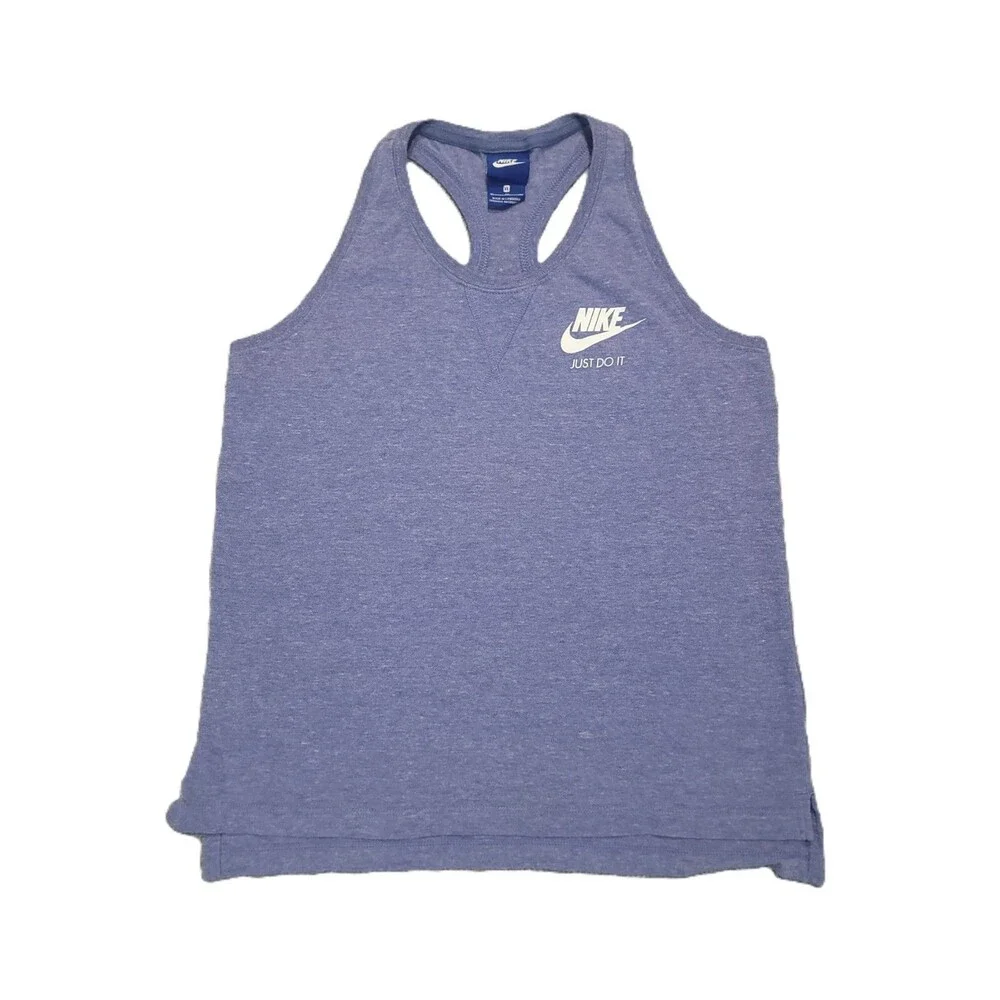 Nike Tank Top Girls XL Purple Racerback Logo Top Athletic Gym Running